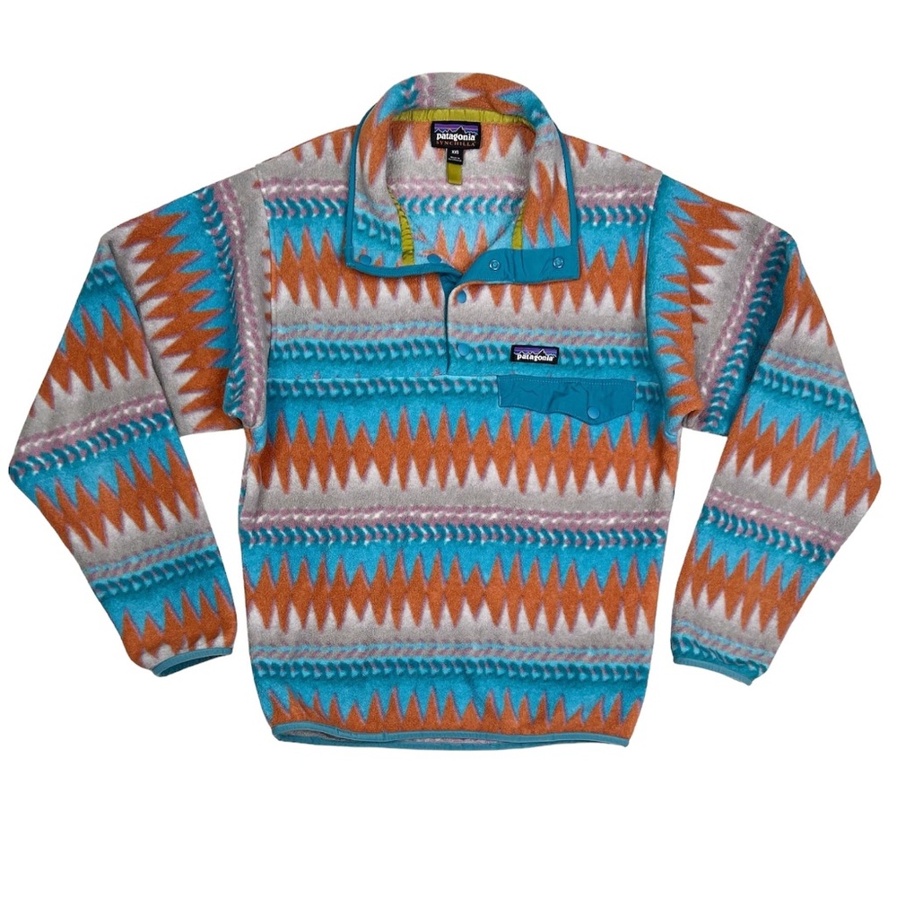 Patagonia Synchilla Laughing Waters Snap-T Pullover Fleece Size XXS